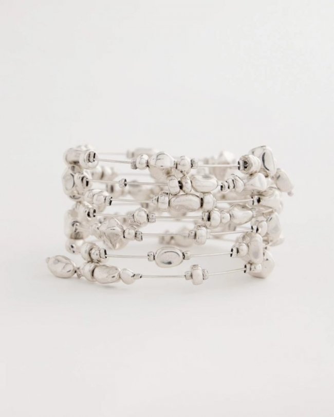 Chicos Silvertone Coil Bracelet - SILVER Chicos Silvertone Coil Bracelet - SILVER