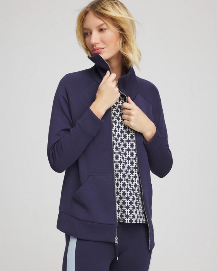Chicos Zenergy® Soft Long Jacket - PASSPORT BLUE