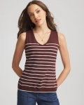 Chicos Ella Striped Sweater Tank - CACAO Chicos Ella Striped Sweater Tank - CACAO