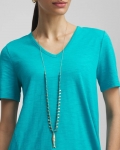 Chicos Turquoise Bead Necklace - BLUE Chicos Turquoise Bead Necklace - BLUE