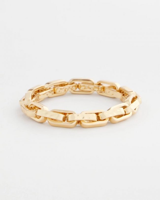 Chicos Gold Link Stretch Bracelet - GOLD