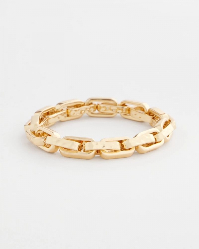 Chicos Gold Link Stretch Bracelet - GOLD
