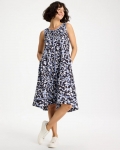 Chicos Zenergy® UPF Posh Dots Midi Dress - BLUE MUSE Chicos Zenergy® UPF Posh Dots Midi Dress - BLUE MUSE