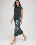 Chicos Travelers™ Artisanal Midi Skirt - DARKEST SPRUCE Chicos Travelers™ Artisanal Midi Skirt - DARKEST SPRUCE