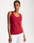 Chicos Microfiber Tank - CHERRY LUSH Chicos Microfiber Tank - CHERRY LUSH