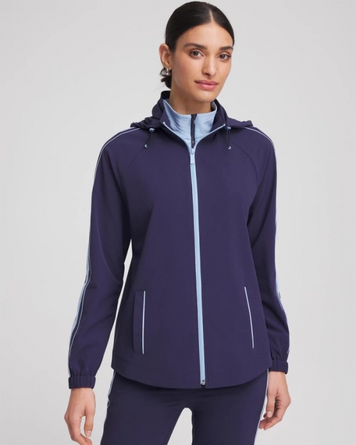 Chicos Zenergy® UPF Piped Jacket - PASSPORT BLUE