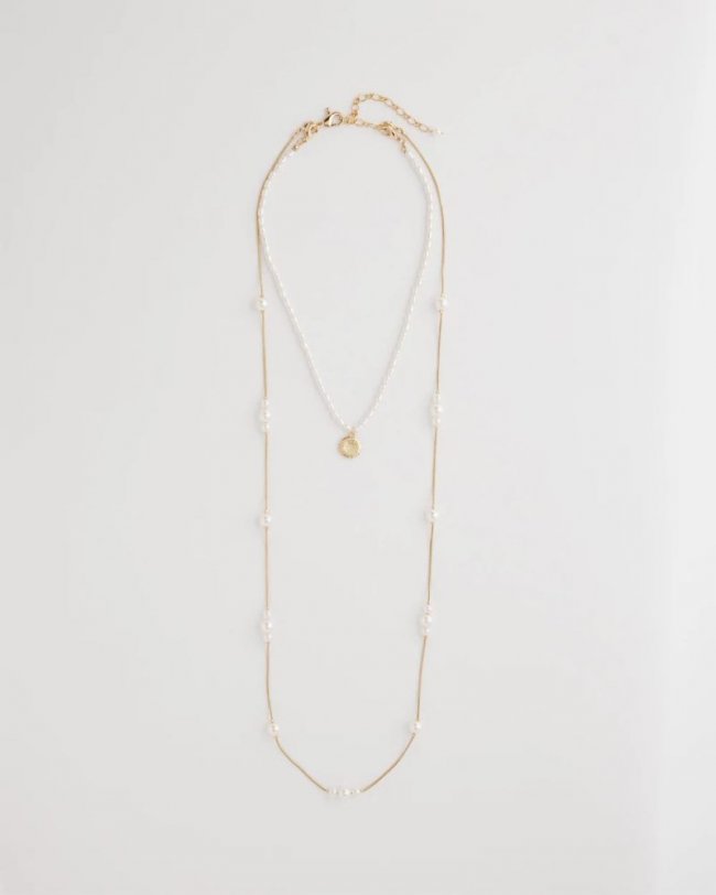 Chicos Convertible Faux Pearl Necklace - PEARL