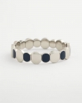 Chicos Navy Resin Glam Stretch Bracelet - NAVY Chicos Navy Resin Glam Stretch Bracelet - NAVY