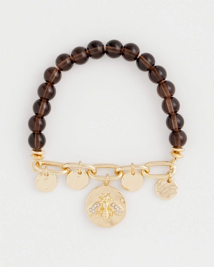 Chicos Neutral Link Charm Bracelet - NEUTRAL