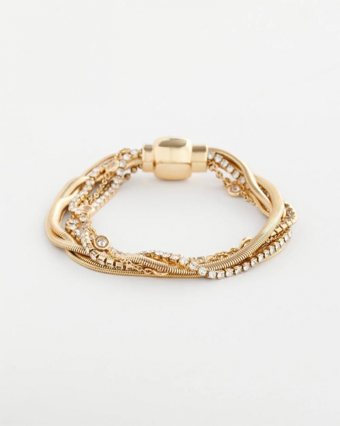 Chicos Goldtone Multistrand Bracelet - GOLD