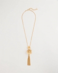Chicos Filigree Flower Tassel Necklace - GOLD Chicos Filigree Flower Tassel Necklace - GOLD