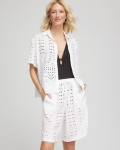 Chicos Swimsuit Cover-Up Short and Shirt Set - ALABASTER