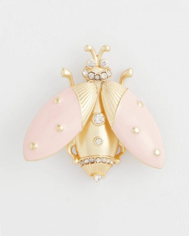 Chicos Pink Bug Brooch - PINK