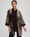Chicos Travelers™ Collection Velvet Burnout Kimono - NIGHT BLOOM