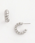 Chicos No Droop® Silvertone Twisted Hoop Earrings - SILVER Chicos No Droop® Silvertone Twisted Hoop Earrings - SILVER