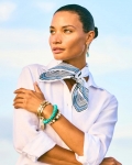 Chicos Beach Square Scarf - PASSPORT BLUE Chicos Beach Square Scarf - PASSPORT BLUE