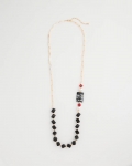 Chicos Asymmetrical Long Single-Strand Necklace - MULTI
