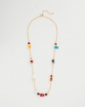 Chicos Mixed-Media Long Beaded Necklace - MULTI Chicos Mixed-Media Long Beaded Necklace - MULTI