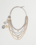 Chicos Equestrian Mixed-Metal Multistrand Necklace - MIXED METALS Chicos Equestrian Mixed-Metal Multistrand Necklace - MIXED METALS