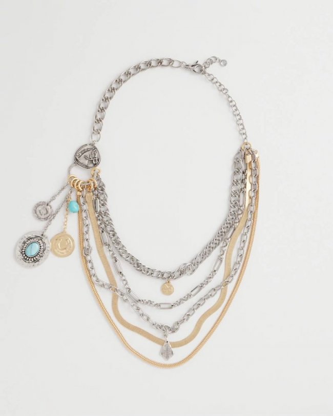 Chicos Equestrian Mixed-Metal Multistrand Necklace - MIXED METALS