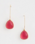 Chicos Pink Teardrop Threader Earrings - PINK