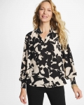 Chicos Crepe Mockneck Blouse - BLACK Chicos Crepe Mockneck Blouse - BLACK