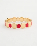 Chicos Red Goldtone Glam Stretch Bracelet - RED Chicos Red Goldtone Glam Stretch Bracelet - RED