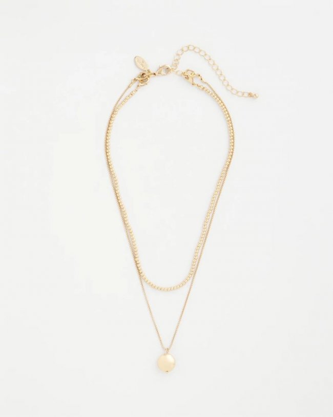 Chicos Goldtone Convertible Pendant Necklace - GOLD