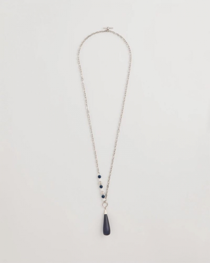 Chicos Siren Teardrop Pendant Necklace - BLUE