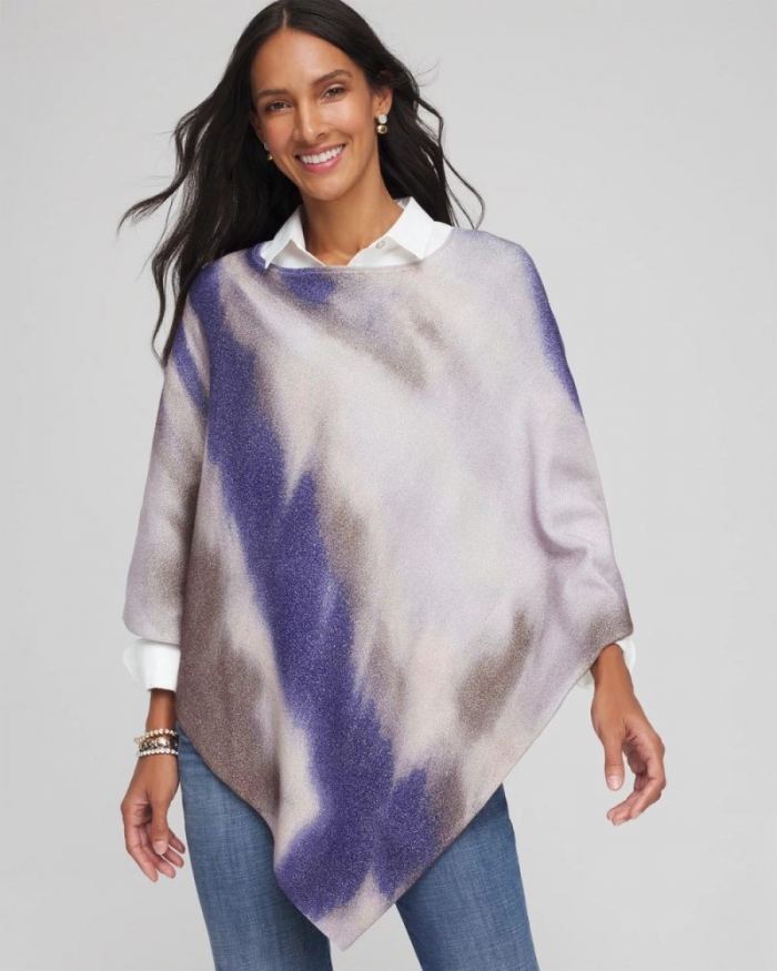 Chicos Convertible Knit Poncho - ENGLISH CREAM