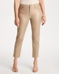 Chicos Girlfriend Slim Coated Crop Jeans - GOLD FOIL COATED Chicos Girlfriend Slim Coated Crop Jeans - GOLD FOIL COATED