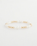 Chicos Goldtone Bead Stretch Bracelet - PEARL Chicos Goldtone Bead Stretch Bracelet - PEARL