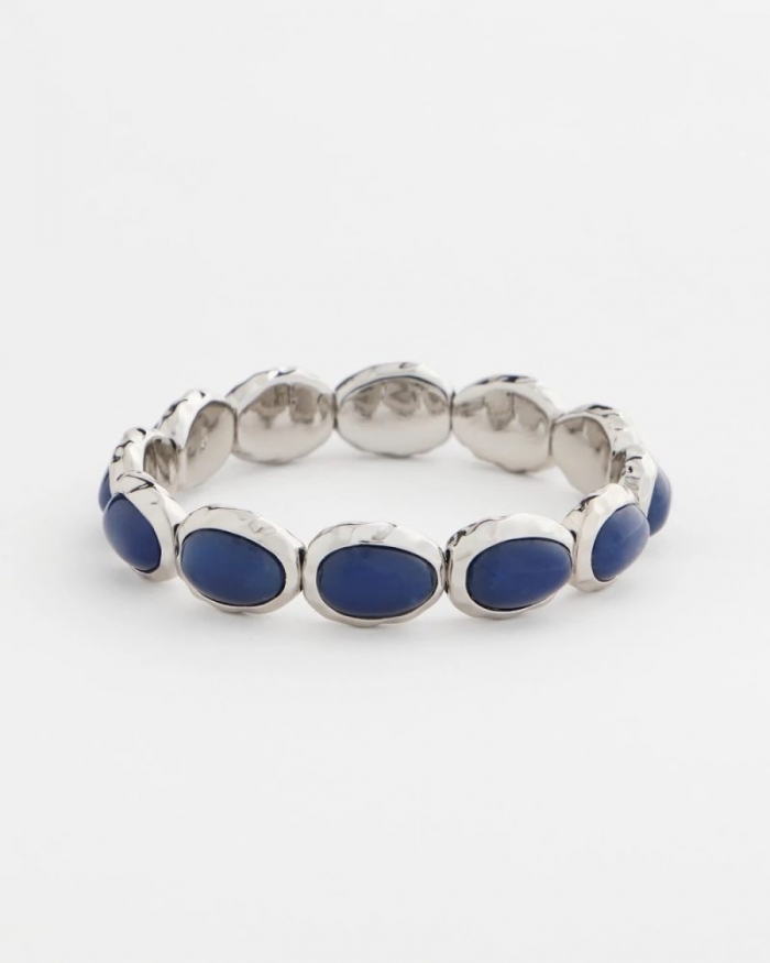 Chicos Blue Large Stretch Bracelet - BLUE
