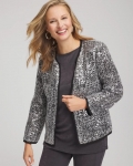 Chicos Travelers™ Collection Refined Sequins Netted Jacket - SERENE GRAY Chicos Travelers™ Collection Refined Sequins Netted Jacket - SERENE GRAY