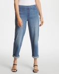 Chicos Pull-On Boyfriend Cropped Jeans - BAILEY INDIGO
