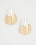 Chicos Crinkle Mixed Metal Earrings - MIXED METALS Chicos Crinkle Mixed Metal Earrings - MIXED METALS