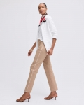 Chicos Brigitte™ Piped Straight Cropped Pants - CATTAIL BROWN
