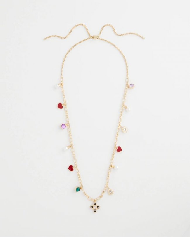 Chicos Adjustable Charm Necklace - MULTI