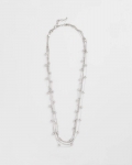 Chicos Multistrand Beaded Silvertone Necklace - SILVER