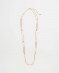 Chicos Long Gold Ball Chain Single Strand - GOLD