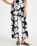 Chicos Travelers™ Knit Abstract Floral Cropped Pants - BLACK Chicos Travelers™ Knit Abstract Floral Cropped Pants - BLACK