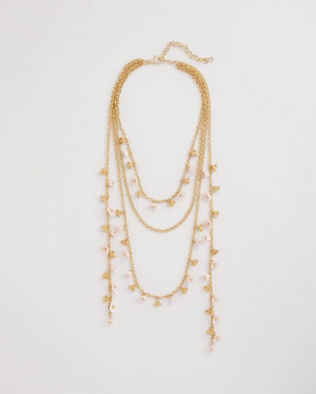 Chicos Pink Multi-Layer Necklace - PINK