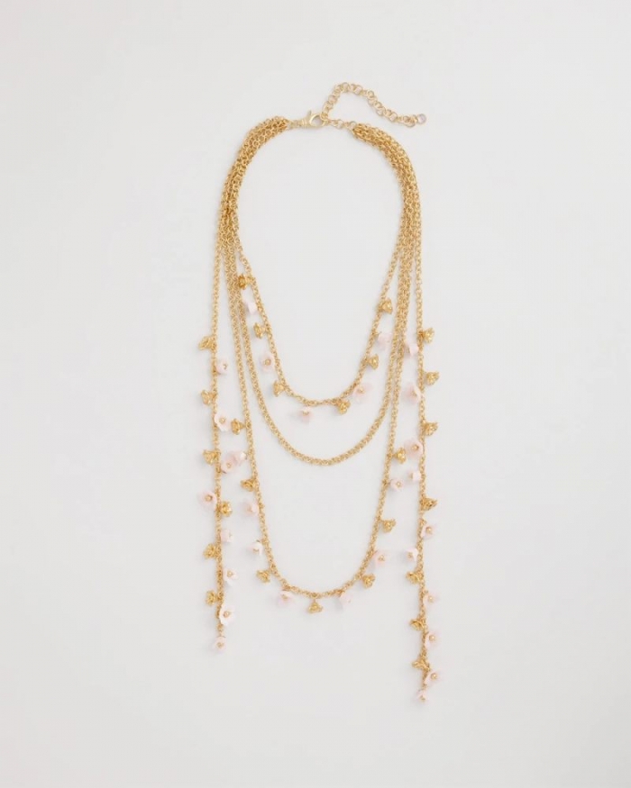 Chicos Pink Multi-Layer Necklace - PINK