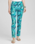 Chicos Brigitte™ Tropical Pull-On Ankle Pants - SEASPRAY