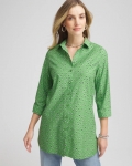 Chicos No Iron Geo-Print Tunic - SALTED LIME Chicos No Iron Geo-Print Tunic - SALTED LIME