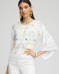 Chicos Touch of Cool™ Angel-Sleeved Blouse - ALABASTER Chicos Touch of Cool™ Angel-Sleeved Blouse - ALABASTER