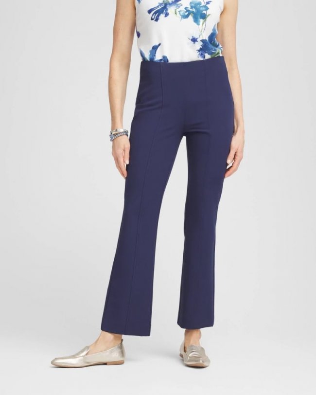 Chicos Lightweight Juliet Kick Flare Pants - PASSPORT BLUE
