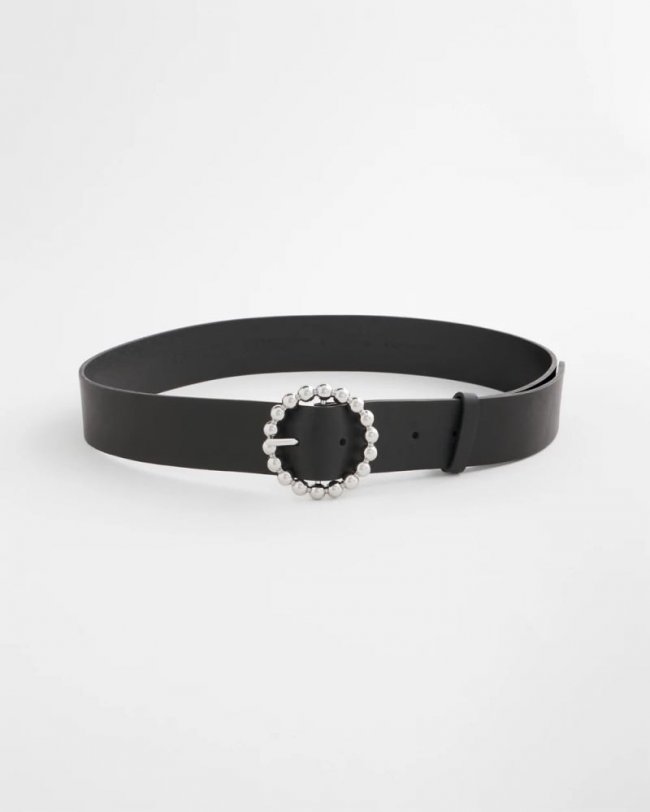 Chicos Silver Dot Trouser Belt - BLACK/SILVER Chicos Silver Dot Trouser Belt - BLACK/SILVER