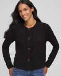 Chicos V-Day Embroidered Crewneck Cardigan - BLACK Chicos V-Day Embroidered Crewneck Cardigan - BLACK