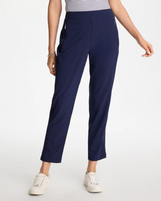 Chicos Zenergy® UPF Rib Mix Ankle Pants - PASSPORT BLUE